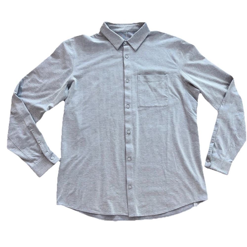 Lululemon Commission Long Sleeve Shirt‎ Men's L Blue Button Down